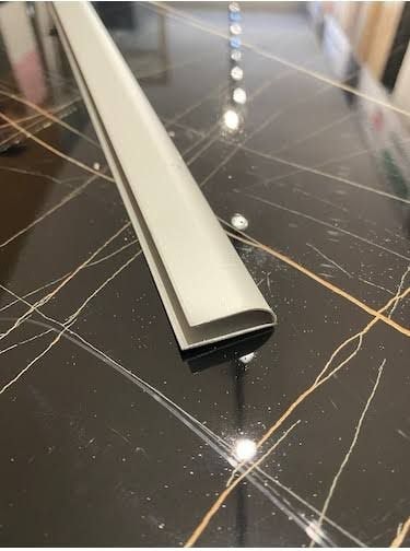 Alüminyum Oval U 8 mm Parke Bitim Profil Çıtası Boy Ölçü Seçiniz