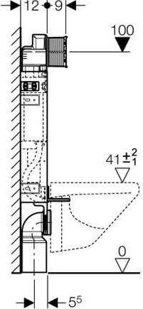 110.340.00.5 Gömme Rezervuar Sigma - 12 Cm - Kombifix - Ayaklı