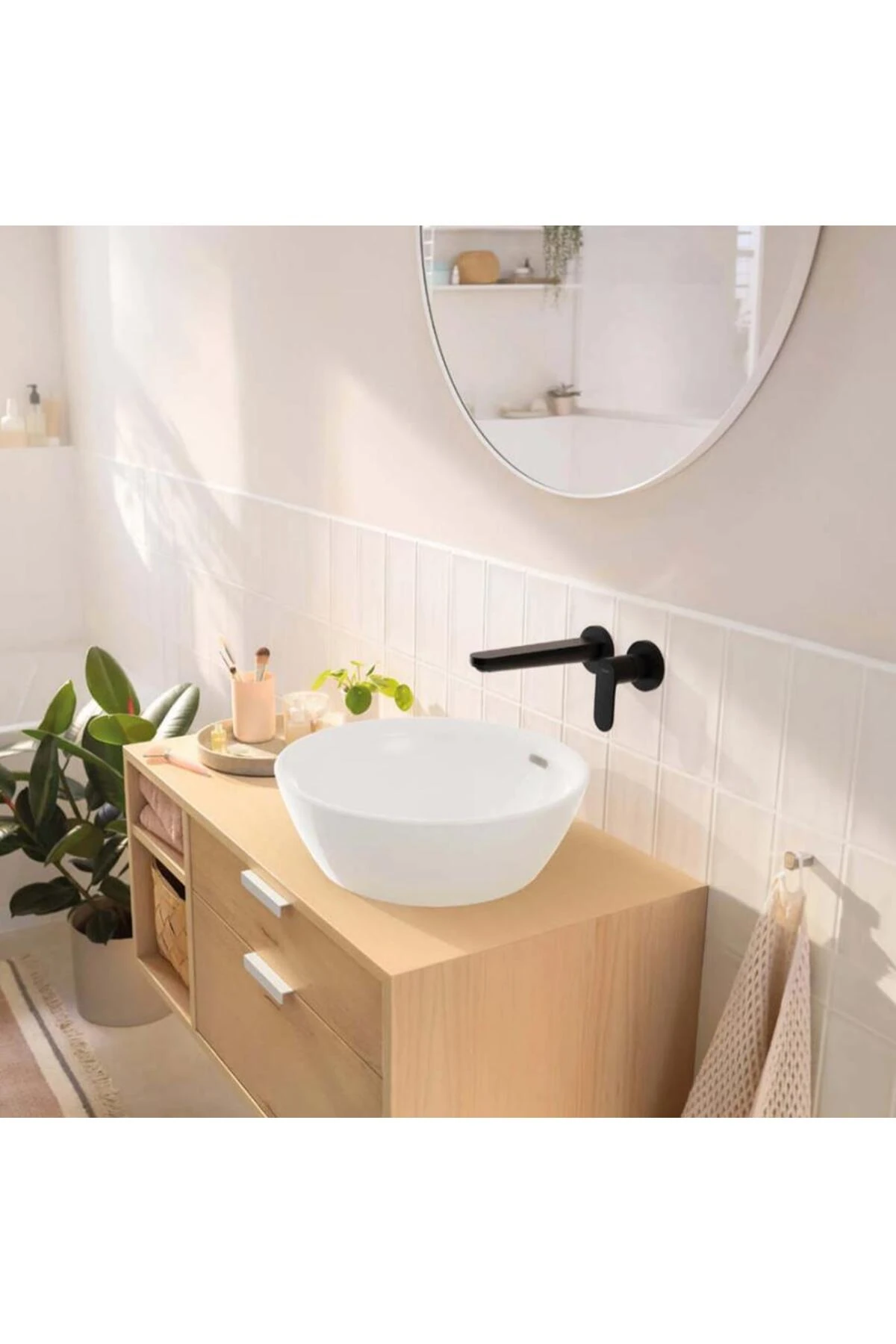 Rebris S Ankastre Lavabo Bataryası 205 Mm Satin Siyah 72528670