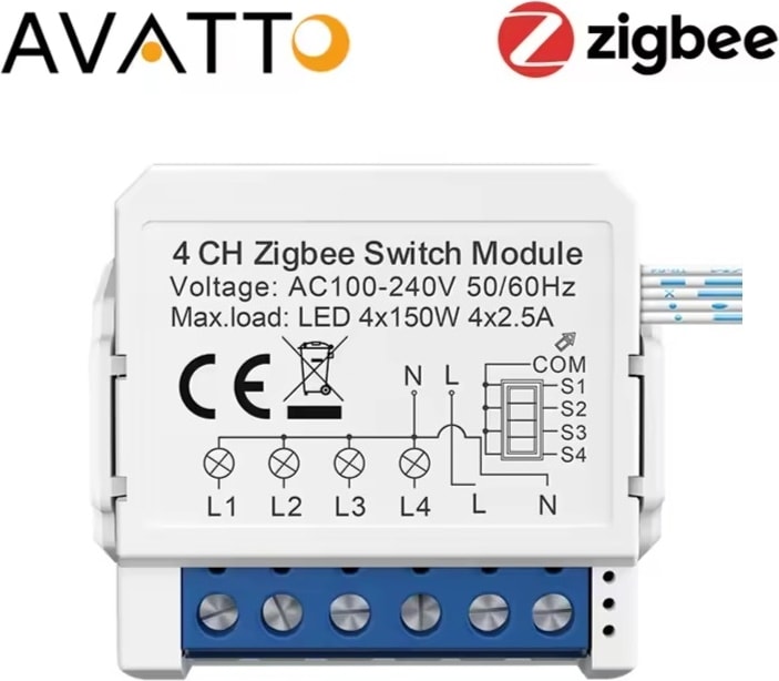 Tuya 4ch Zigbee Anahtar 4 Kanal Zigbee Röle