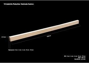 Boyanabilir Dekoratif Duvar Çıtası 4 cm Genişliği 10'lu Set