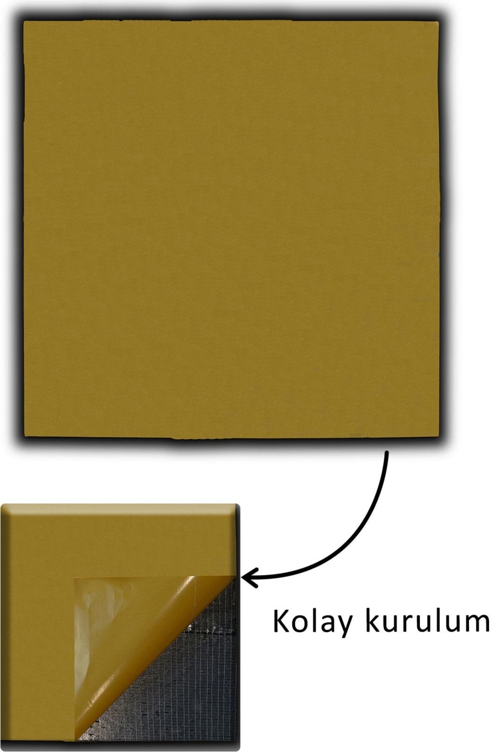 Akustik Yapışkanlı Ses Yalıtım SÜNGERI - 50 x 50 x 4 - PIRAMIT Kesim 12 Ad.