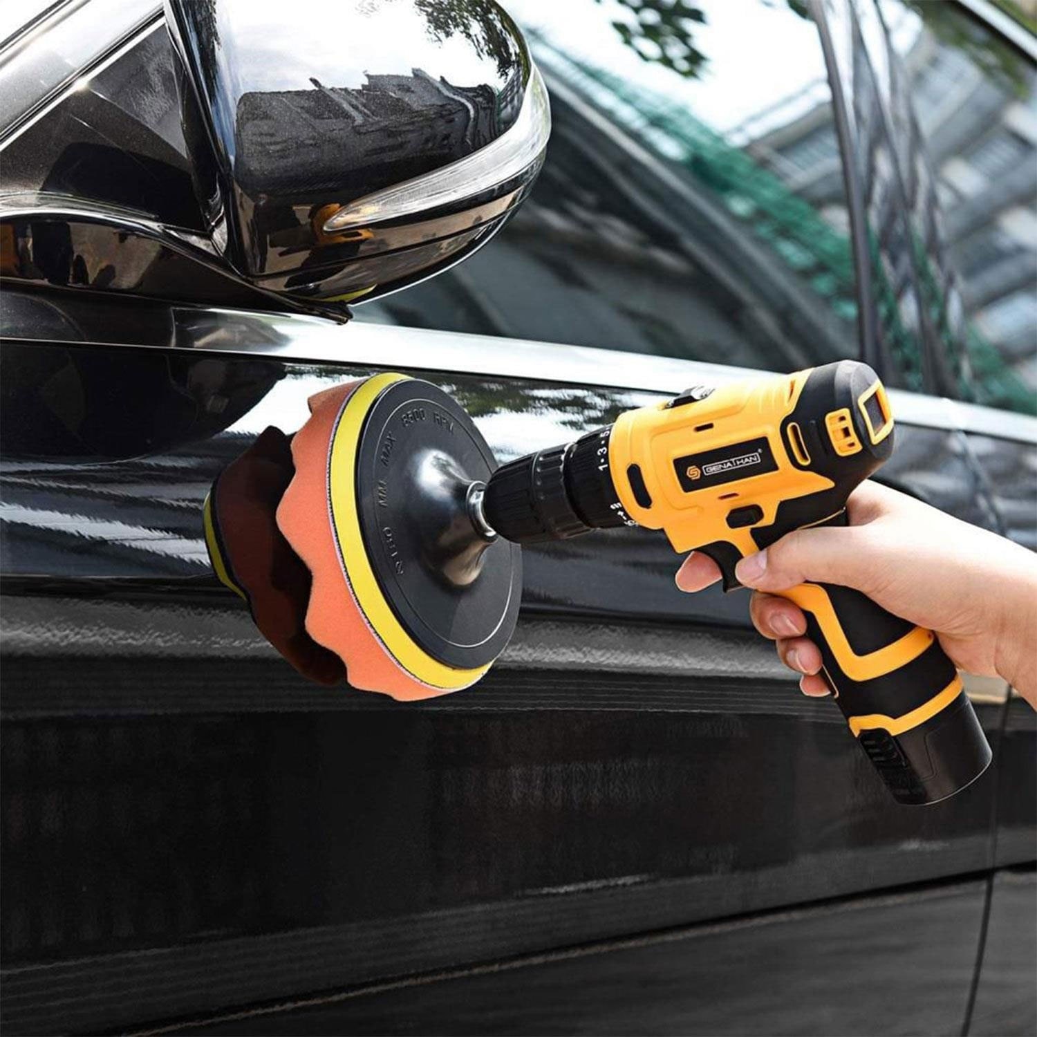 Pasta Cila Polisaj Süngeri Pedi Seti 115 mm Otomotiv Parlatıcı 11 Parça