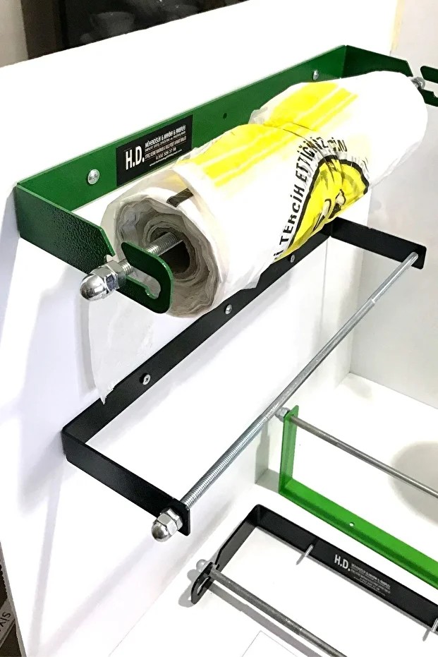 Montajlı Pratik Rulo Poşet Aparatı- Metal Boyalı Lazer Kesim..