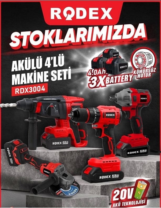 Akülü 4'lü Makine Seti