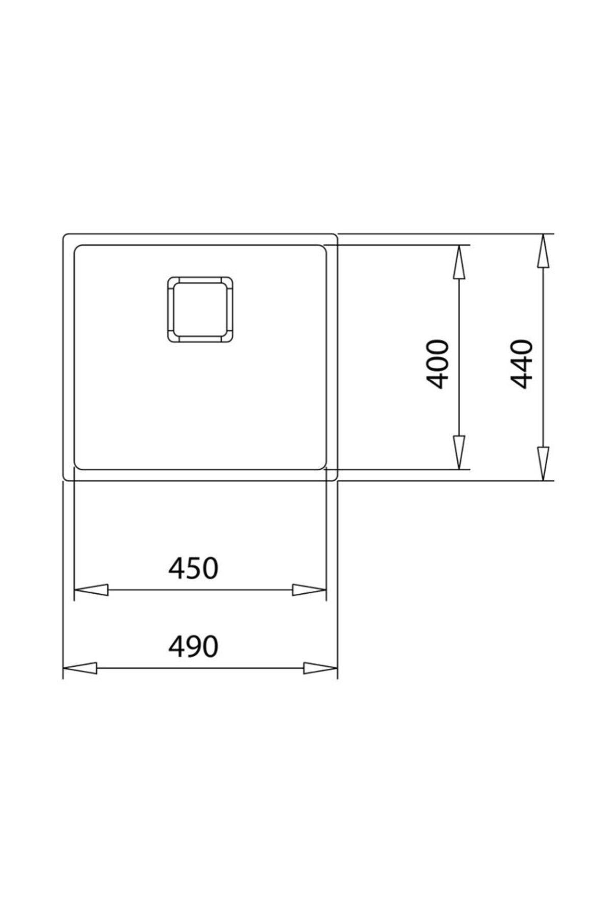Flexlınea 45.40 Tezgahaltı Paslanmaz Çelik Mutfak Evyesi