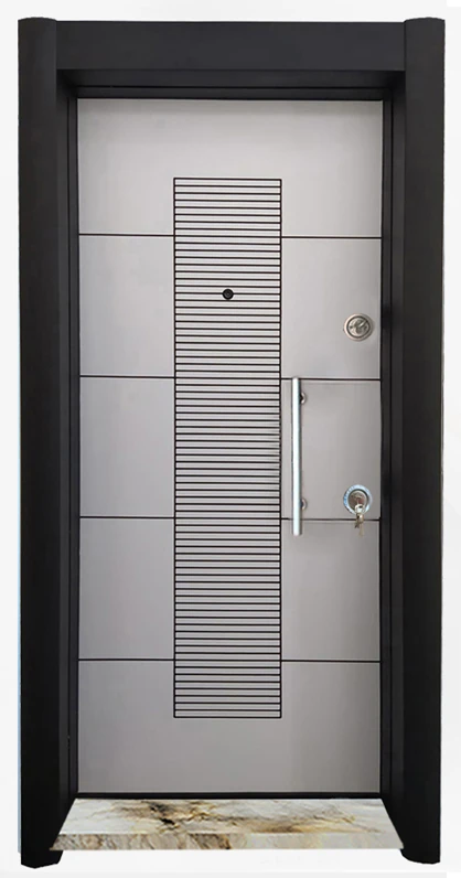 Çelik Kapi, Ahşap Desenli, Sol Açılım