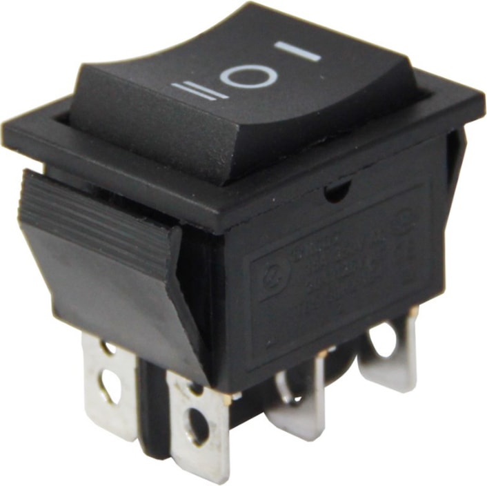 Geniş Işıksız 6 Pınlı Yaylı Anahtar (Mom-Off-Mom) IC-110