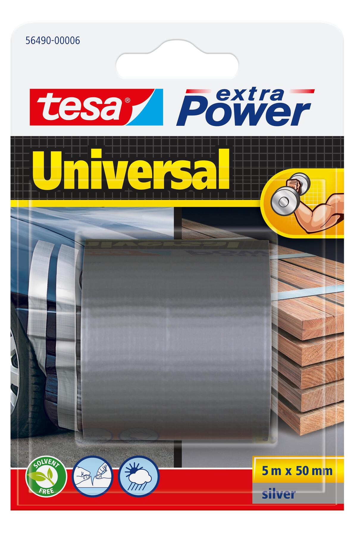 TESA ® Ekstra güçlü duct tamir bandı, gri
