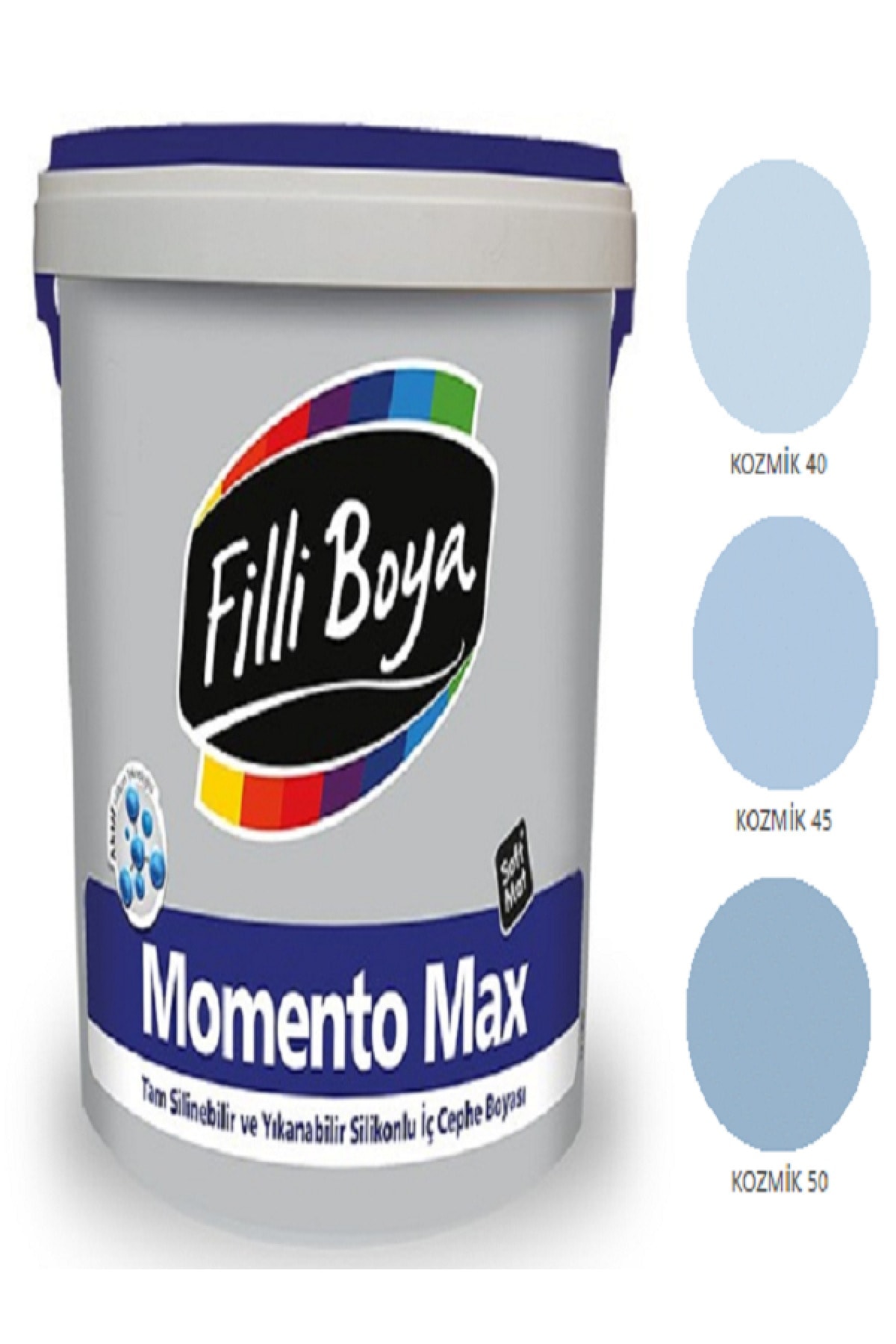 Momento Max Tam Silinebilir Yıkanabilir Silikonlu Mat Boya 7,5lt (kozmik 45)