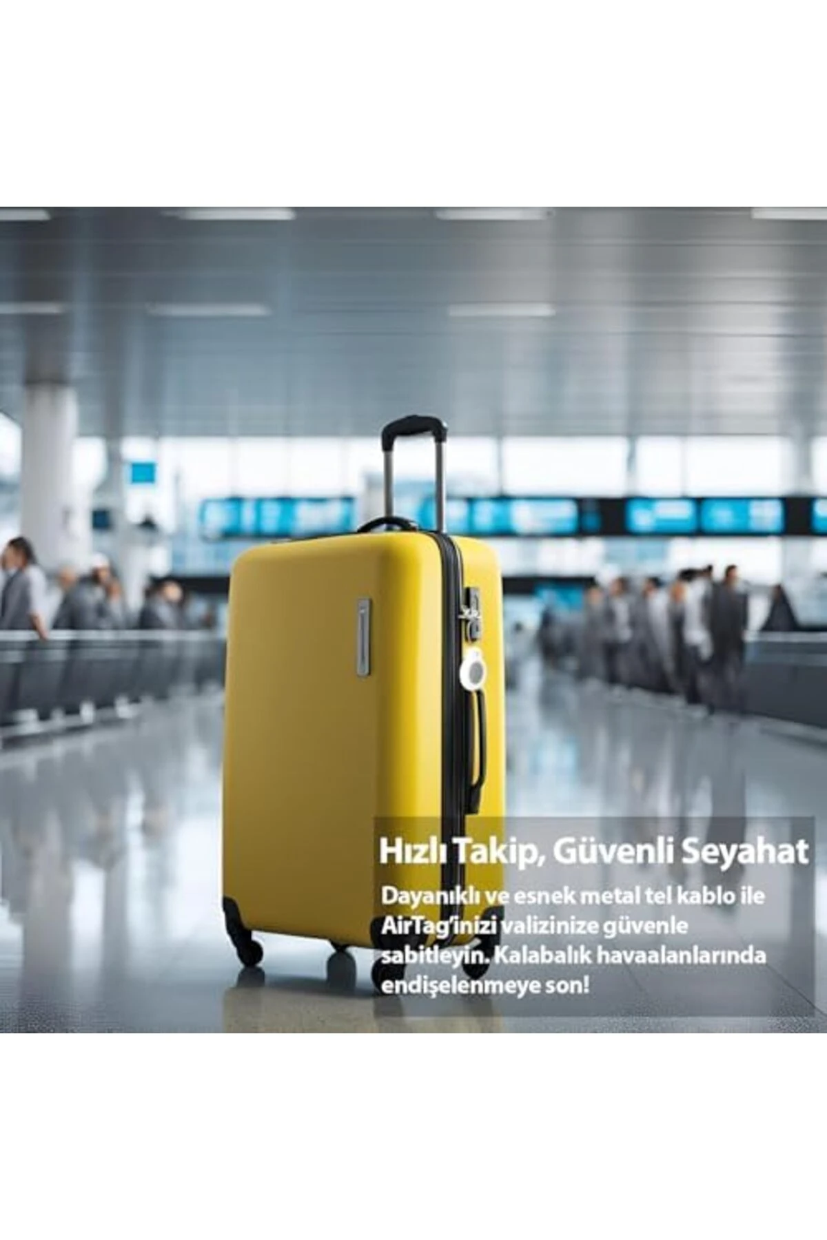 Buff TagSafe Rope Steel Taşınabilir Anahtarlık Kaybolmaya Karşı Güvenli Metal Halat ile Asılabilir A