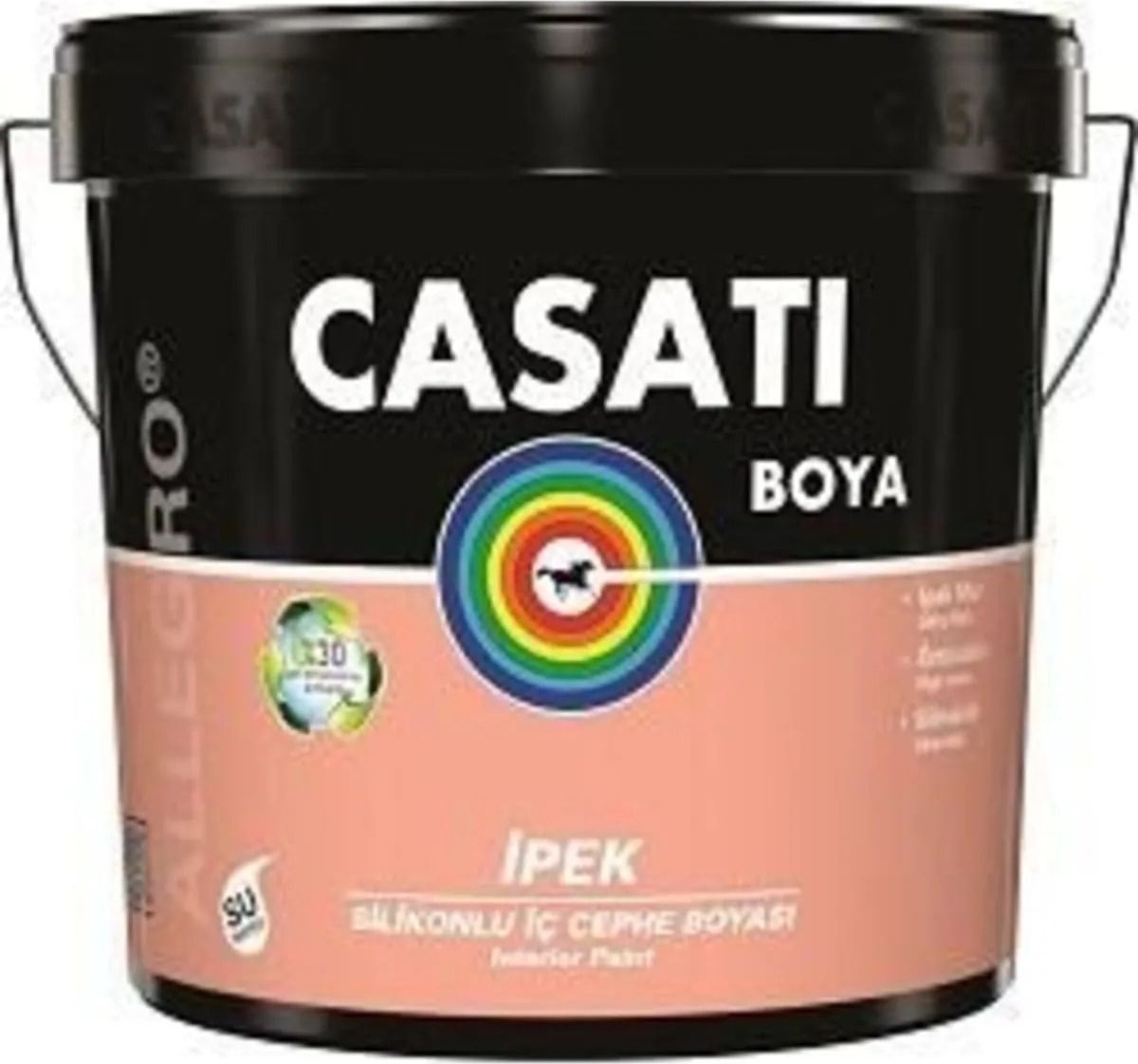 CASATİ Allegro Ipek Silinebilir Iç Cephe Boyası Beyaz 3,5 Kg. - C001 Beyaz