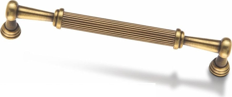 Lotus Model Antik Sarı Mobilya Dolap Çekmece Kulpları 128 mm
