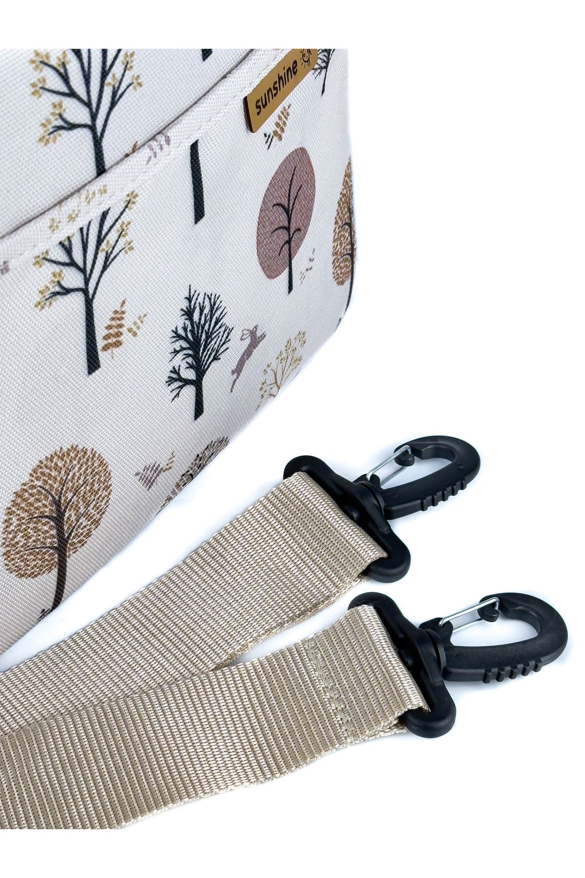 Ağaç Desen Termal Isı Izolasyonlu Ek Gıda Yemek Taşıma Beslenme Omuz Çantası