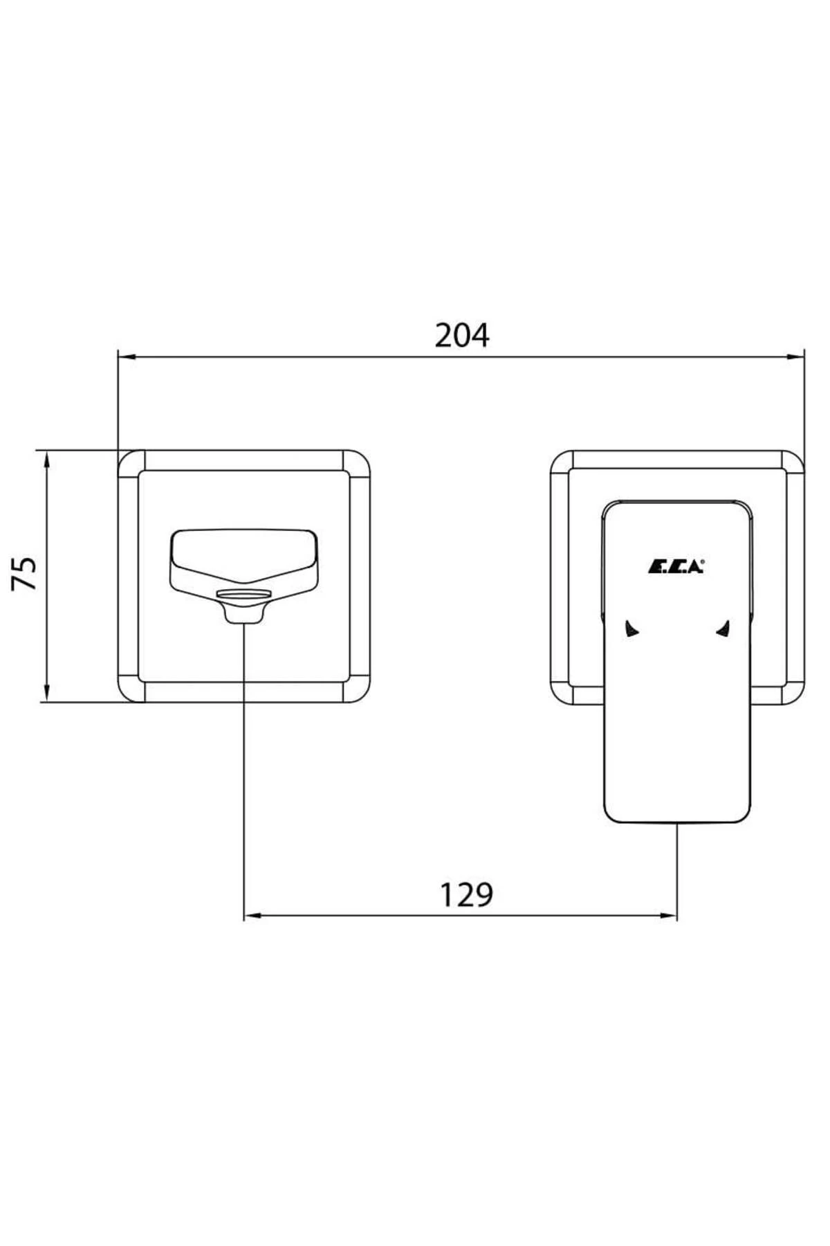 Royal Ankastre Lavabo Bataryası Sıva Üstü Ve Sıva Altı Grubu Tek Rozet Mat Siyah