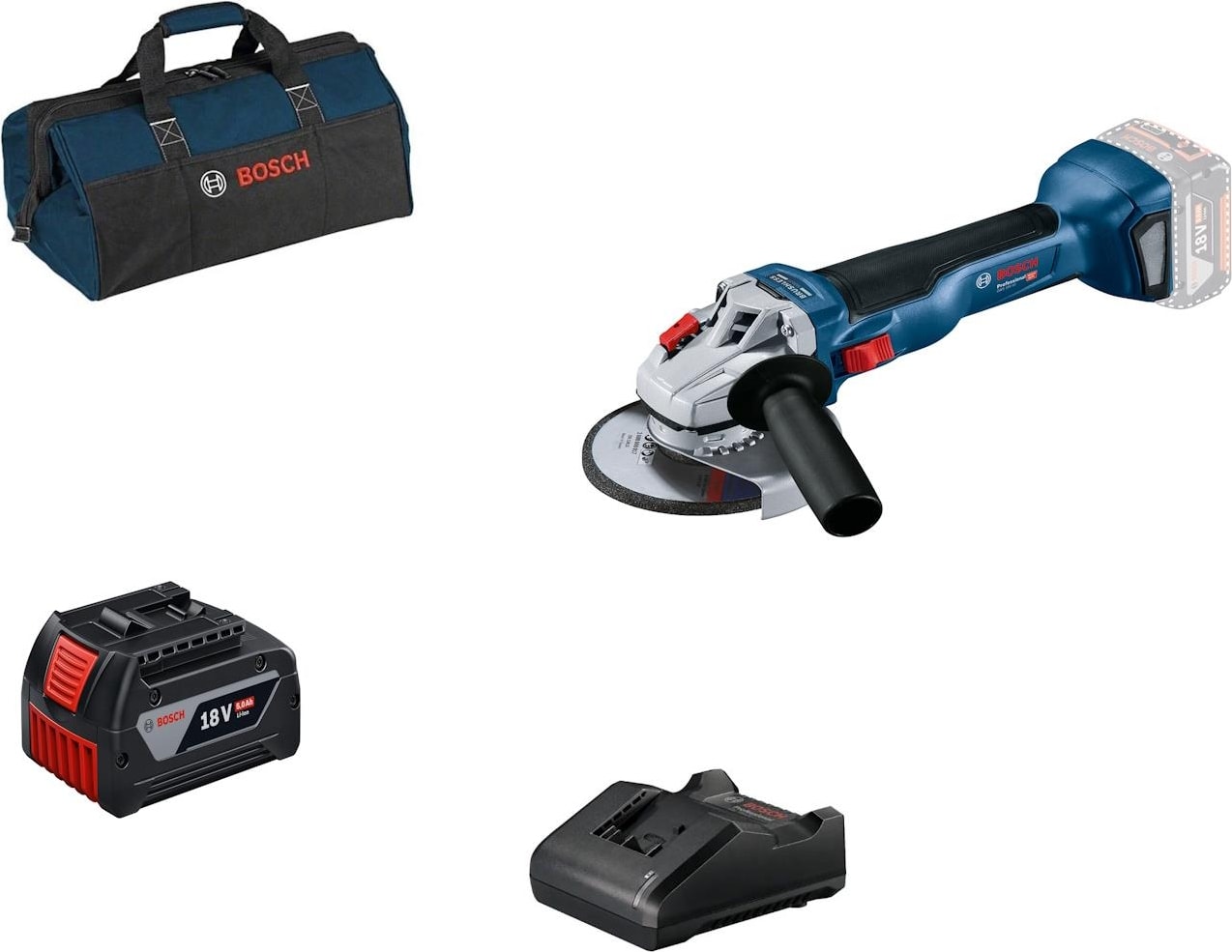 BOSCH Gws 18V-10 1X5.0AH Tek Akülü Taşlama Makinesi