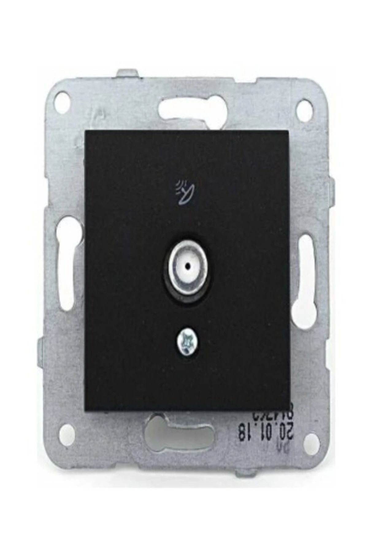 ( Siyah Mekanizma + Siyah Kapak ) Uydu Prizi F Konnektörlü Sonlu