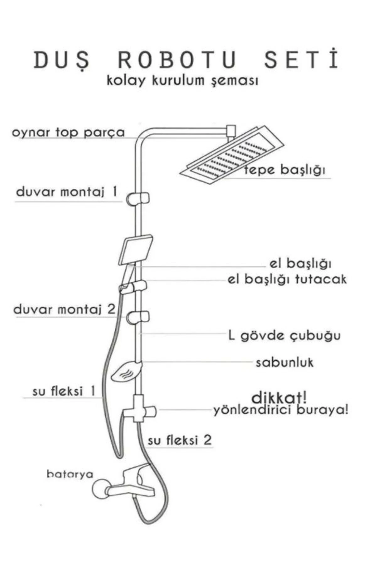 Lüks Kare Gümüş Yağmurlama Robot Tepe Duş Seti Duş Başlığı Takımı