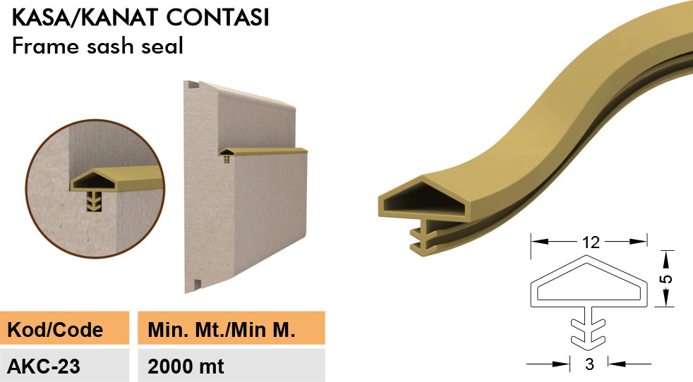 Ortadan Tırnaklı Çatı Tipi 12 mm Ahşap Kapı Amerikan Panel Kapı Fitili 100 M Kahve Renk