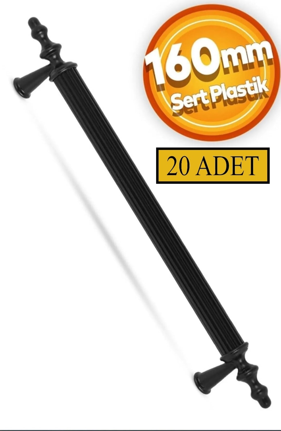160 mm Polimer Dolap Kulpu 20 Adet Vidalı