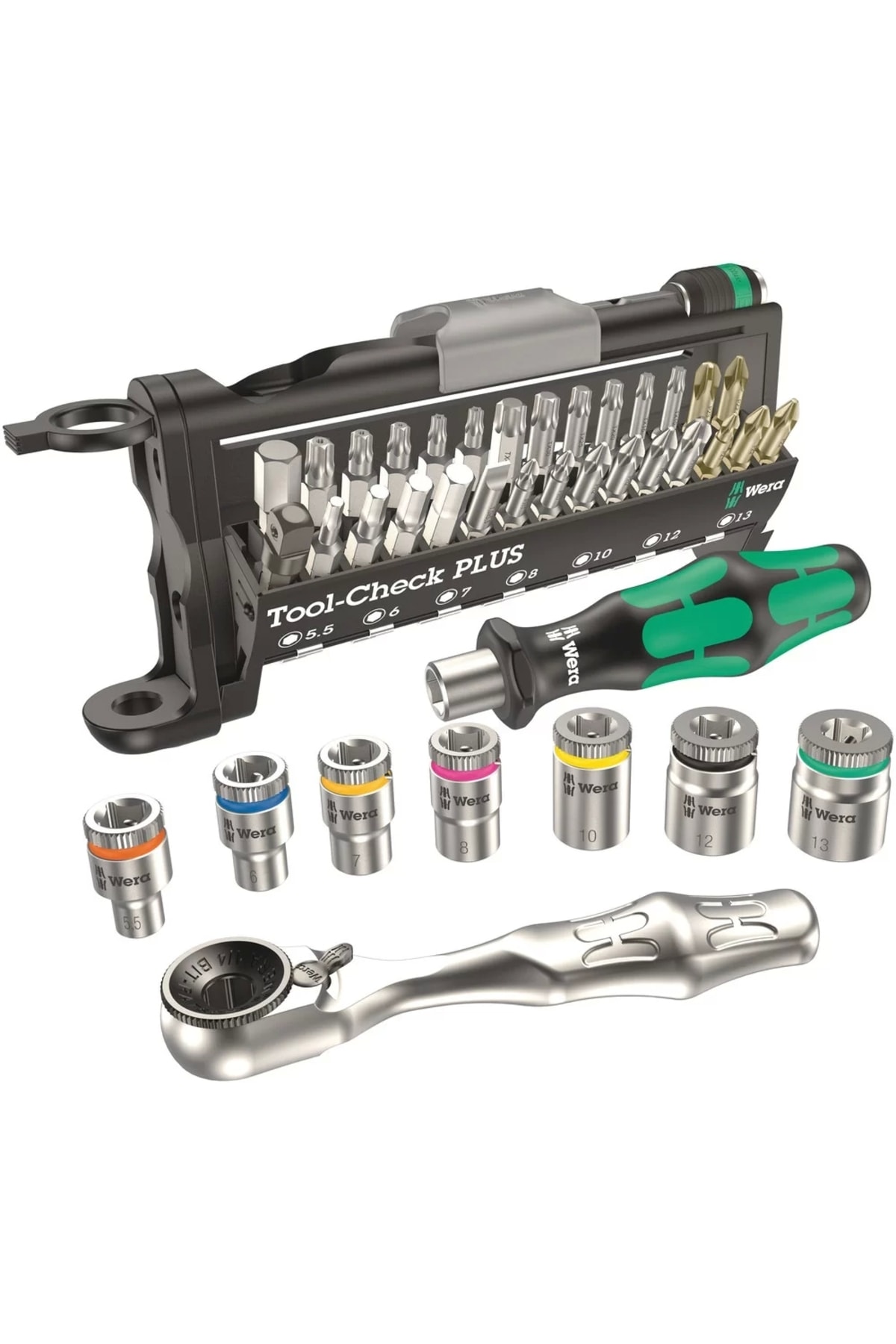 Tool-Check Plus Lokmalı Cırcır Kollu Bits Set 05056490001