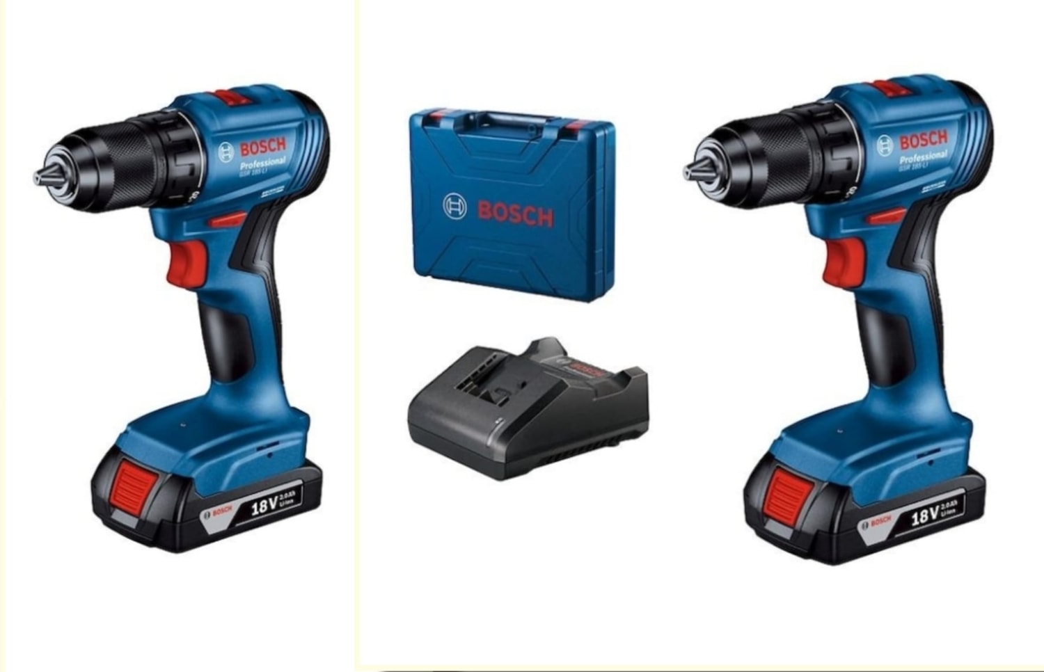 BOSCH Gsb 185 Li 2 Adet Makine ,2 Adet Batarya ve 1 Adet Şarj Cihazı