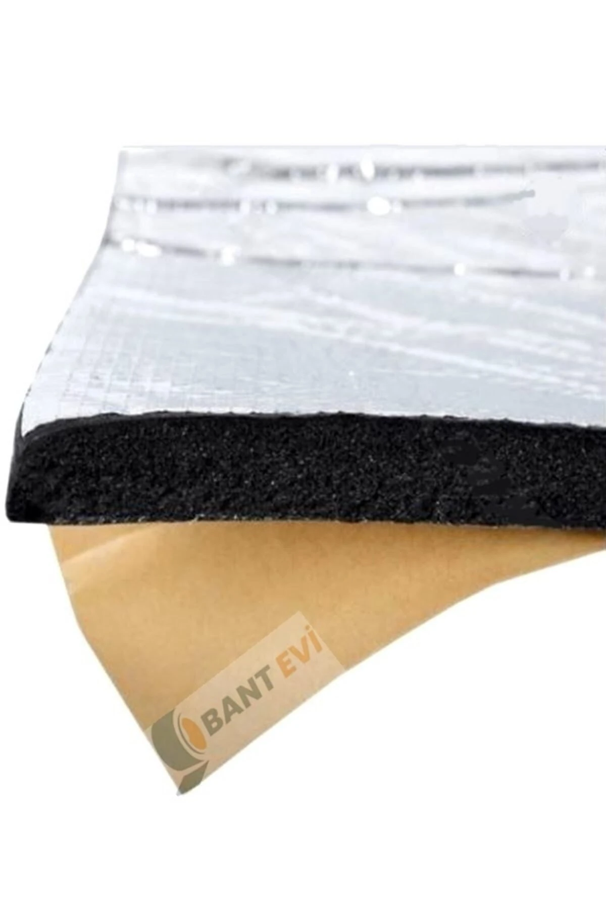 Kaput Altı Alüminyum Folyolu Yalıtım 120x100cm 6mm Yapışkanlı Karavan Oto Ses Yalıtım