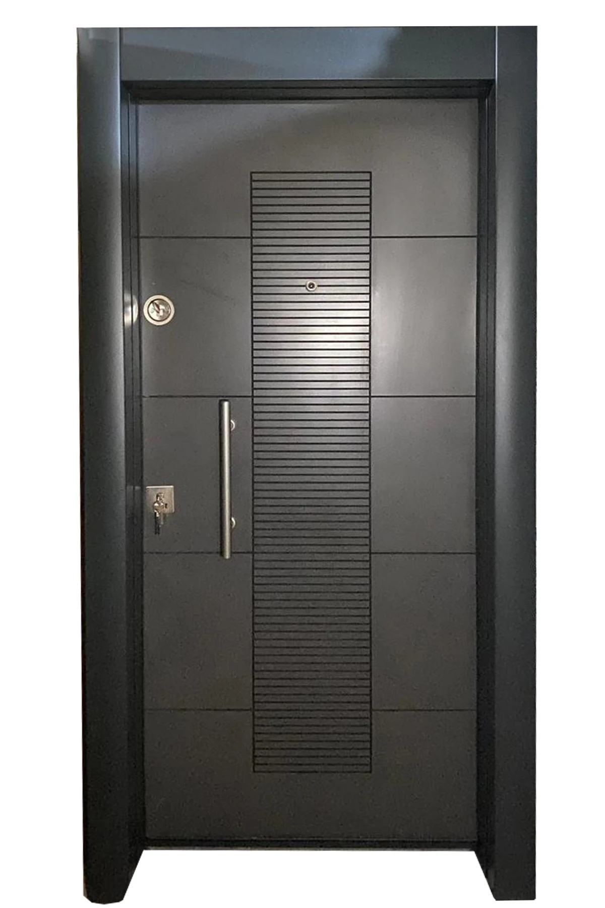 Çelik Kapı, Tırnaklı Çelik Kapı, Daire Kapısı, Çelik Kapı, Ahşap Desenli Kapı Sağ Açılım