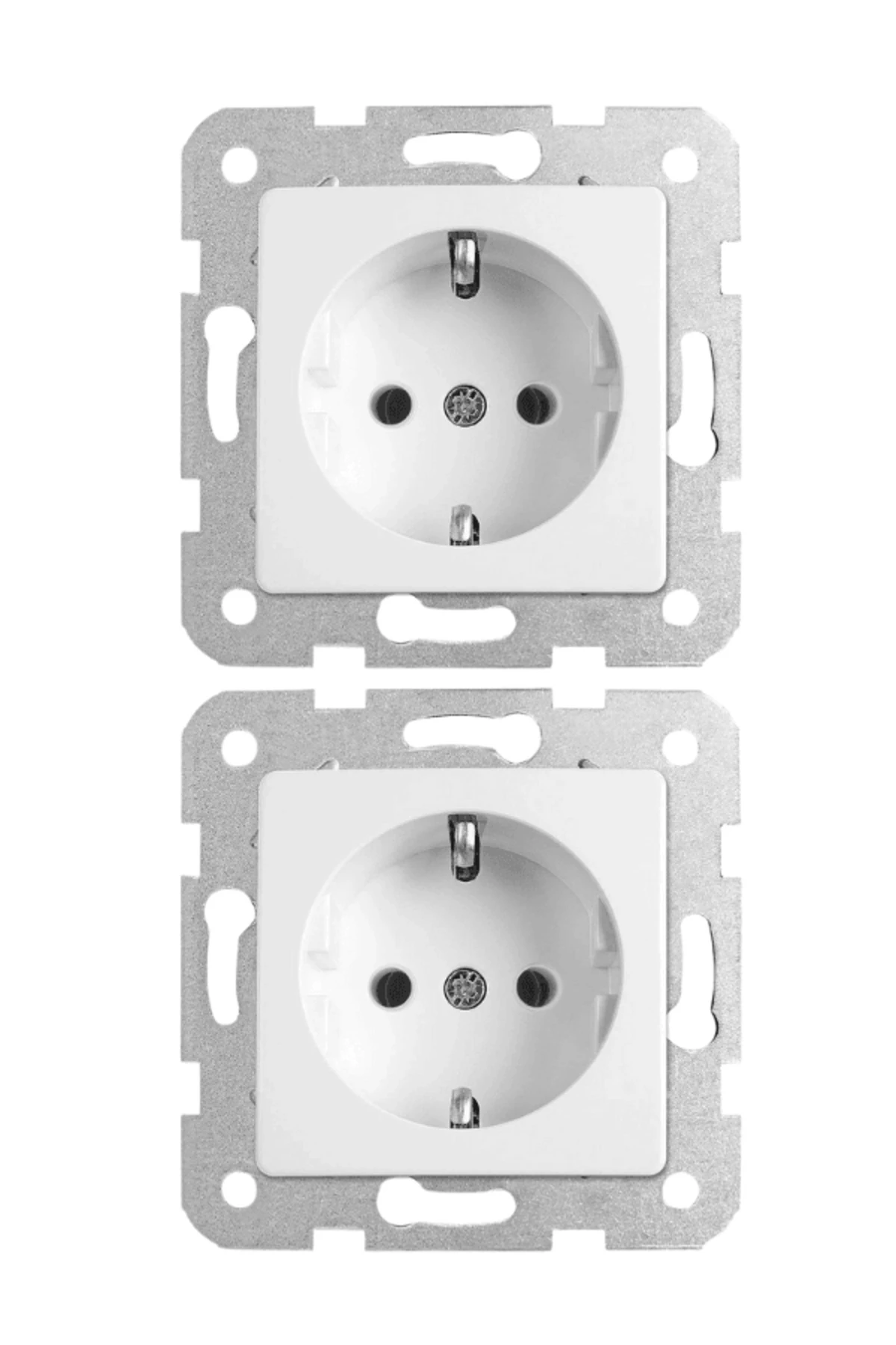 Viko Linnera Topraklı Priz Beyaz (Çerçeve Dahil) 90440008 (2 Adet)