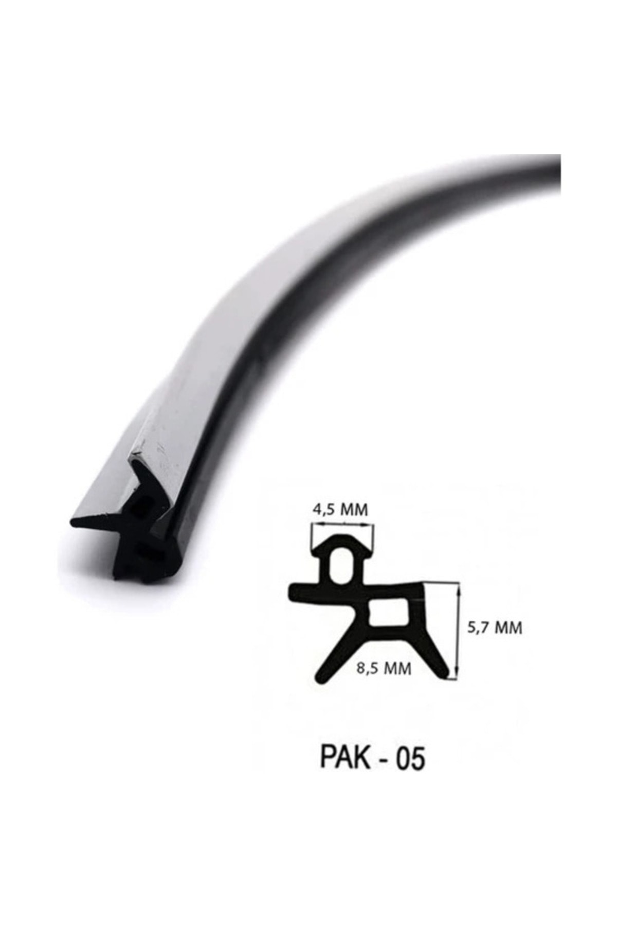 PVC KAUCUK CONTA GRİ KAPLAMA 1 KOLİ 204 MT