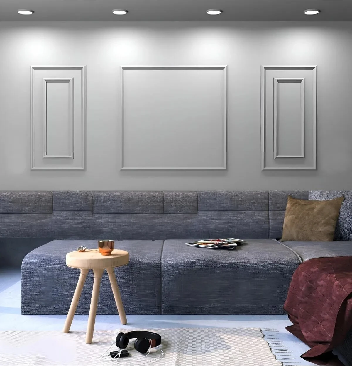 Dekoratif Boyanabilir 2,5 cm Duvar Çıtası Kesimli Hazır Paket