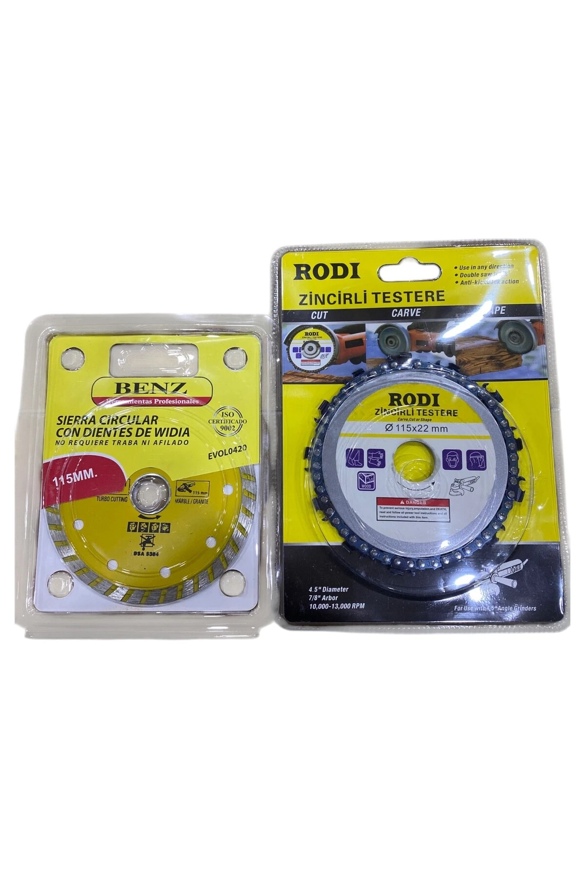 zincirli Ahşap Kesici,ve elmas Mermer Fayans Kesme 115 Mm Disk Seti Spiral Taşlama Kesici Diskleri