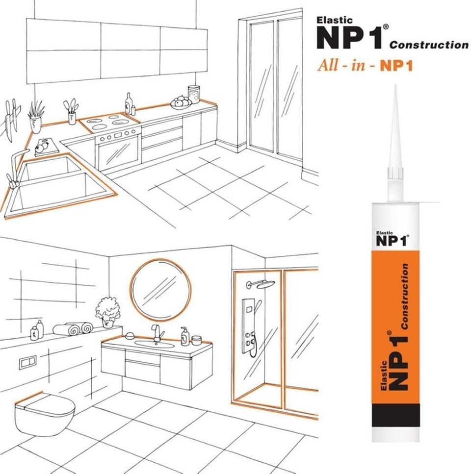 Silikon Beyaz Np1 Ms Polimer 290 ml Güçlü Yapıştırıcı