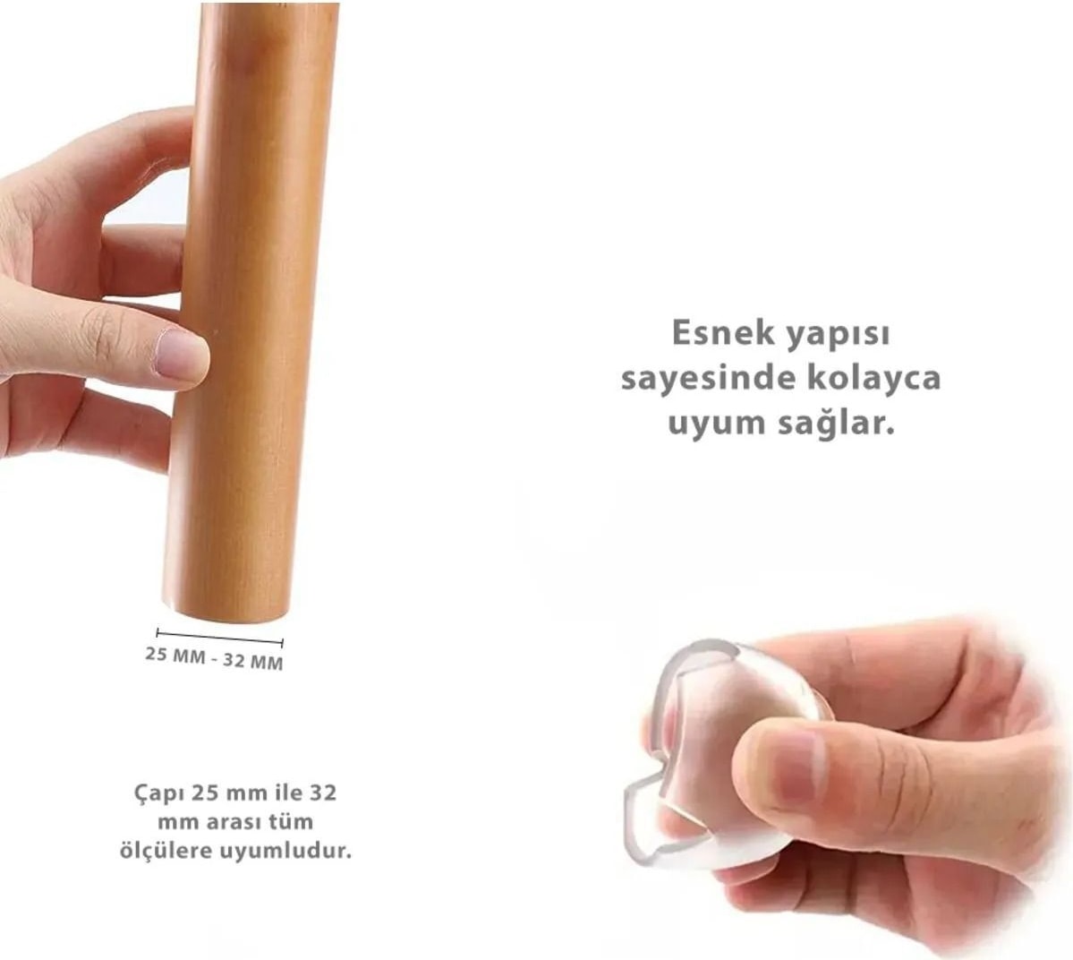16 Adet(2,5 cm Veya 3.2 Cm) Silikon Masa Sandalye Pabuç Koltuk Sandalye Kaydırmaz Zemin Koruyucu