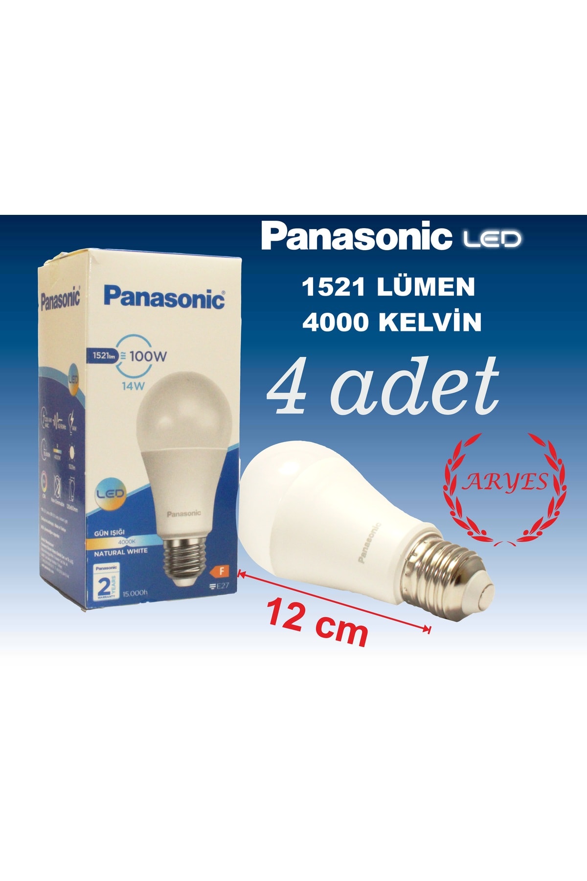 14W 4000 KELVİN TASARRUFLU AMPUL 4 ADET (GÖZ YORMAZ YÜKSEK AYDINLIK VERİR)