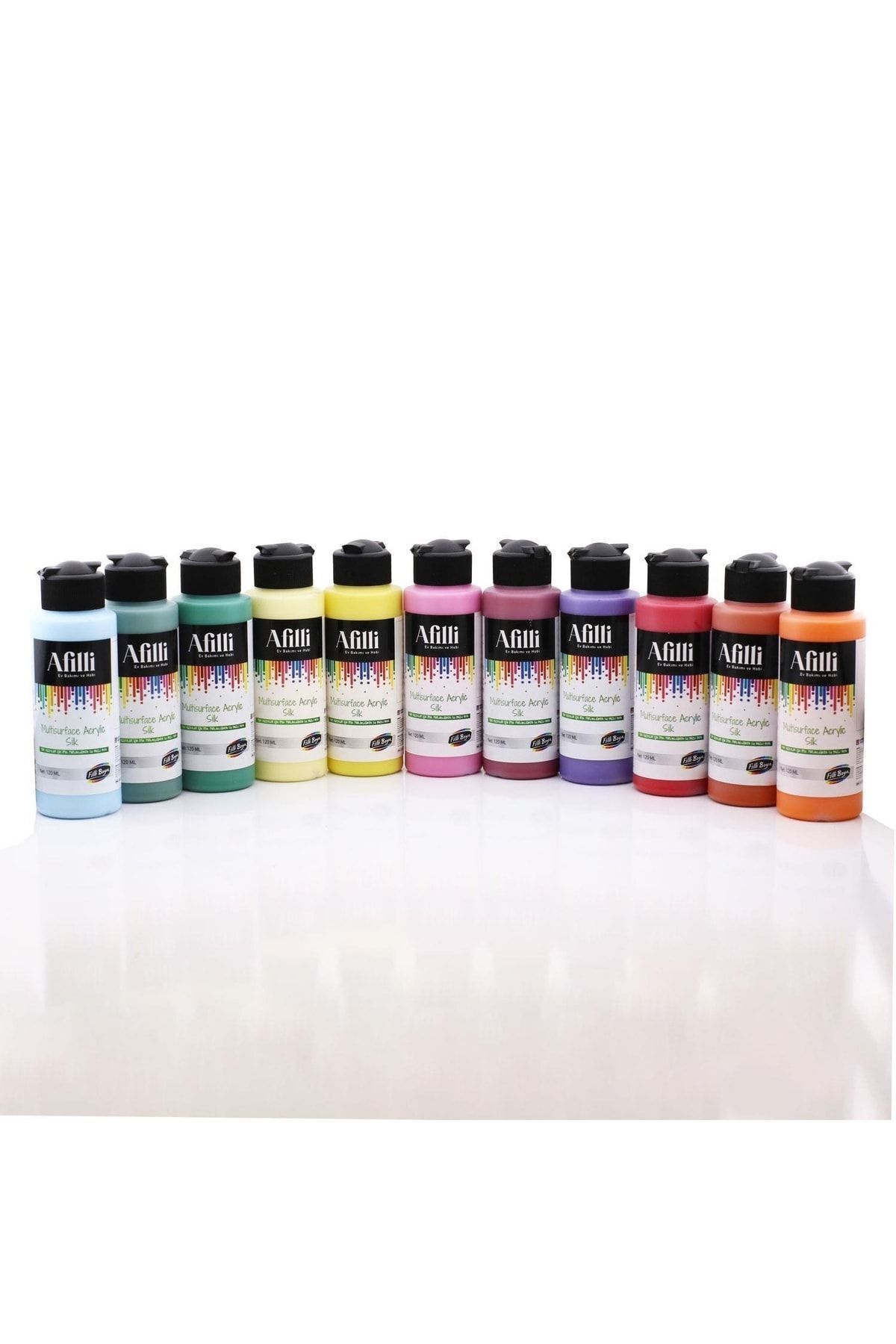 Afilli Su Bazlı Saf Akrilik Boya Metalik Hobi Boyası Metalik Renkler Tüm Yüzeyler 120 Ml D-150