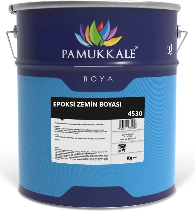 4530 Epoksi Zemin Boyası 18+3 kg Ral 9016 Beyaz