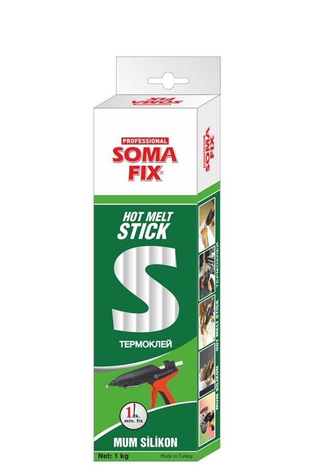 1 Kg 7.4 X 300 Mm Ince Mum Silikon Şeffaf Çubuk Sıcak Silikon