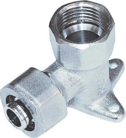 Ø16 x 1/2" Pert ve Pex Mobil Boru Bağlantılı Krom Ayaklı Dirsek