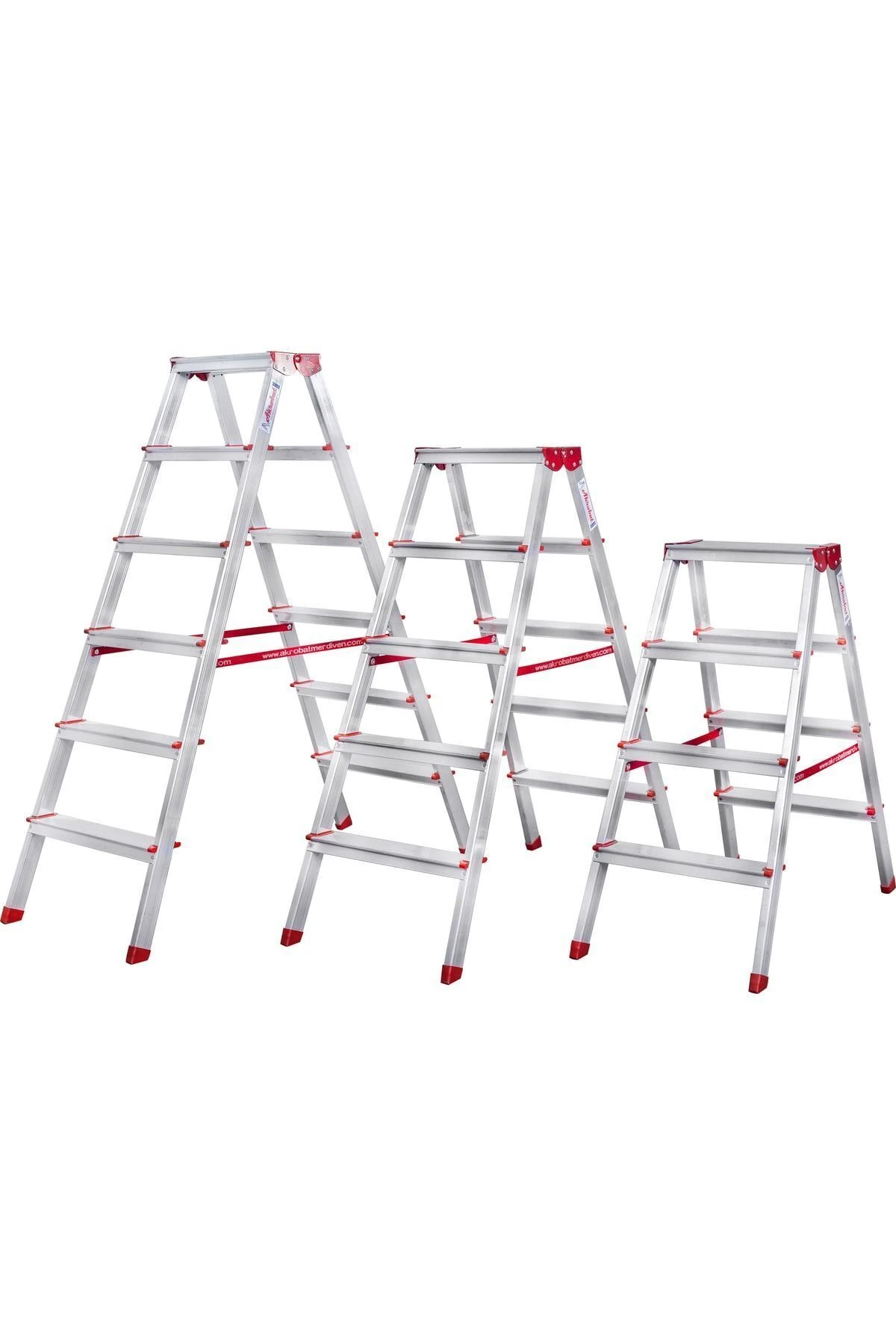 5 Basamaklı Çift Çıkışlı Alüminyum Merdiven