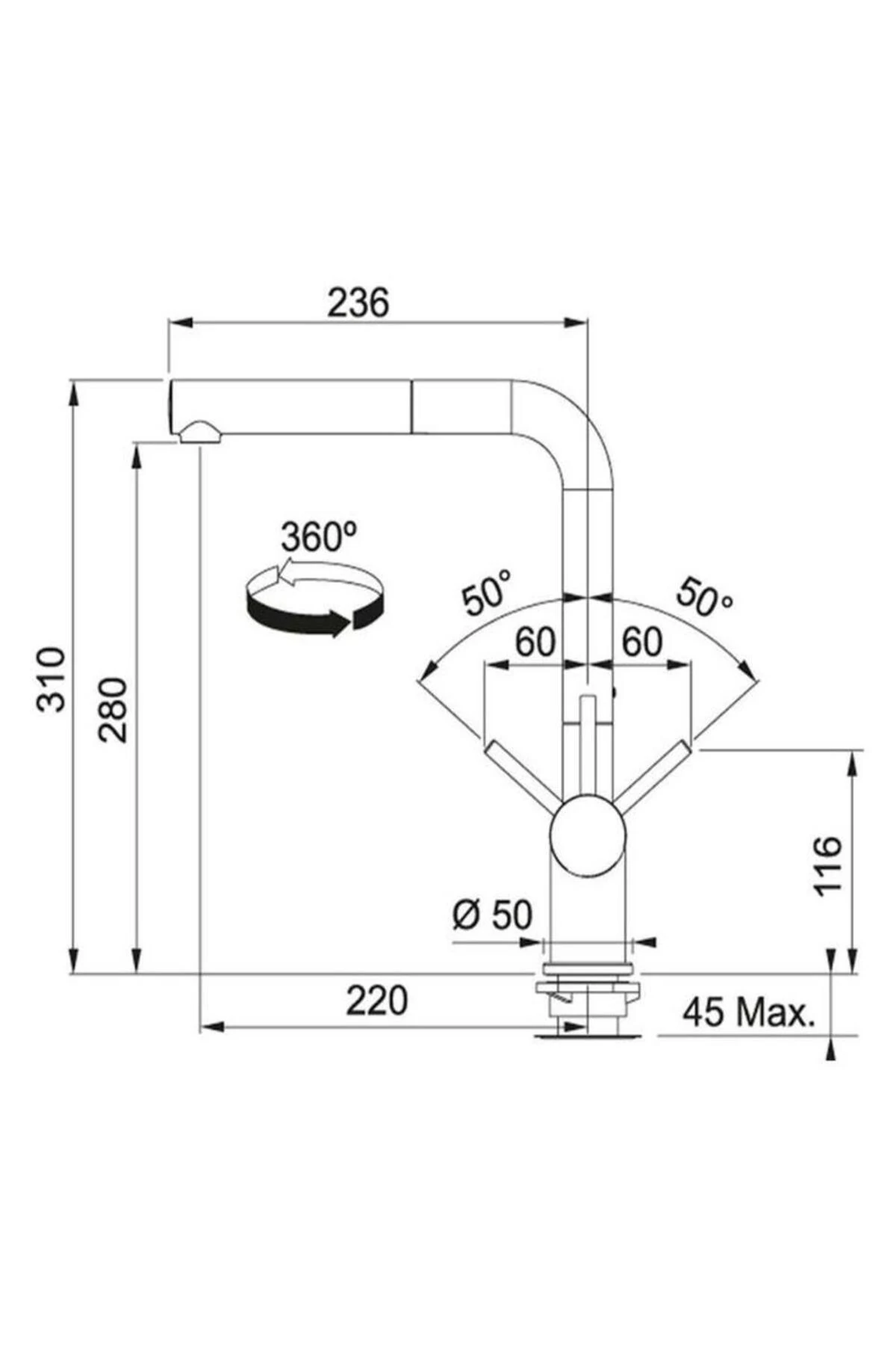 Fragranıt Evye Urban Ubg 611-100 Sahara Tekgözlü+active Plus Doccia Sahara Evye Armatür