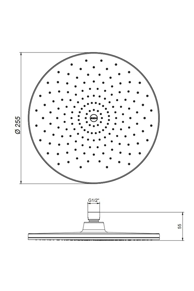 Dalia Banyo Yuvarlak Duş Başlığı 25x25 Mat Siyah 102145066c1