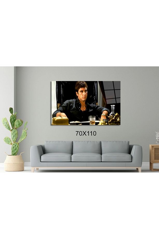 Tony Montana Scarface Sinema Ve Ünlüler Cam Tablo #PCT0925