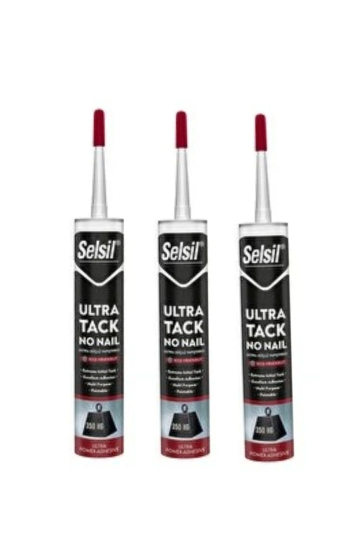 SELSİL Özerden- Ultra Tack No Naıl Ultra Güçlü Yapıştırıcı 3x290ml + silikon tabancası
