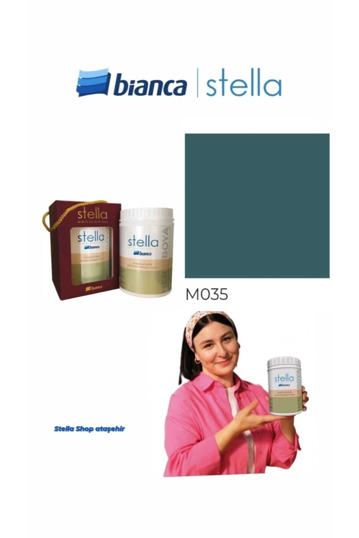 Stella Su Bazlı Saf Akrilik Boya 500ml - M035