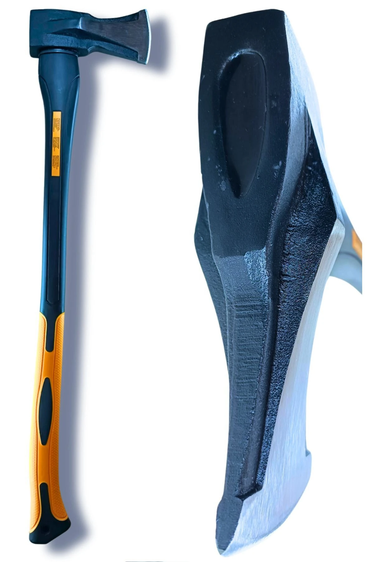 Fiber Plastik Saplı Balta Odun Yarma Baltası 2kg (80 CM TOPLAM UZUNLUK)