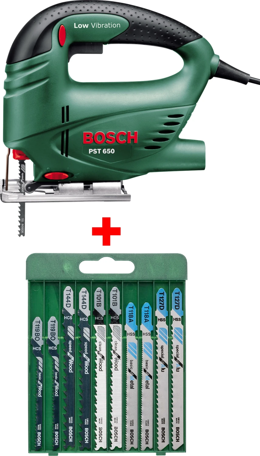 Pst 650 Compact 500 W Dekupaj Testere Makinası + 10 Parça Metal Ahşap Karışık Testere Bıçağı