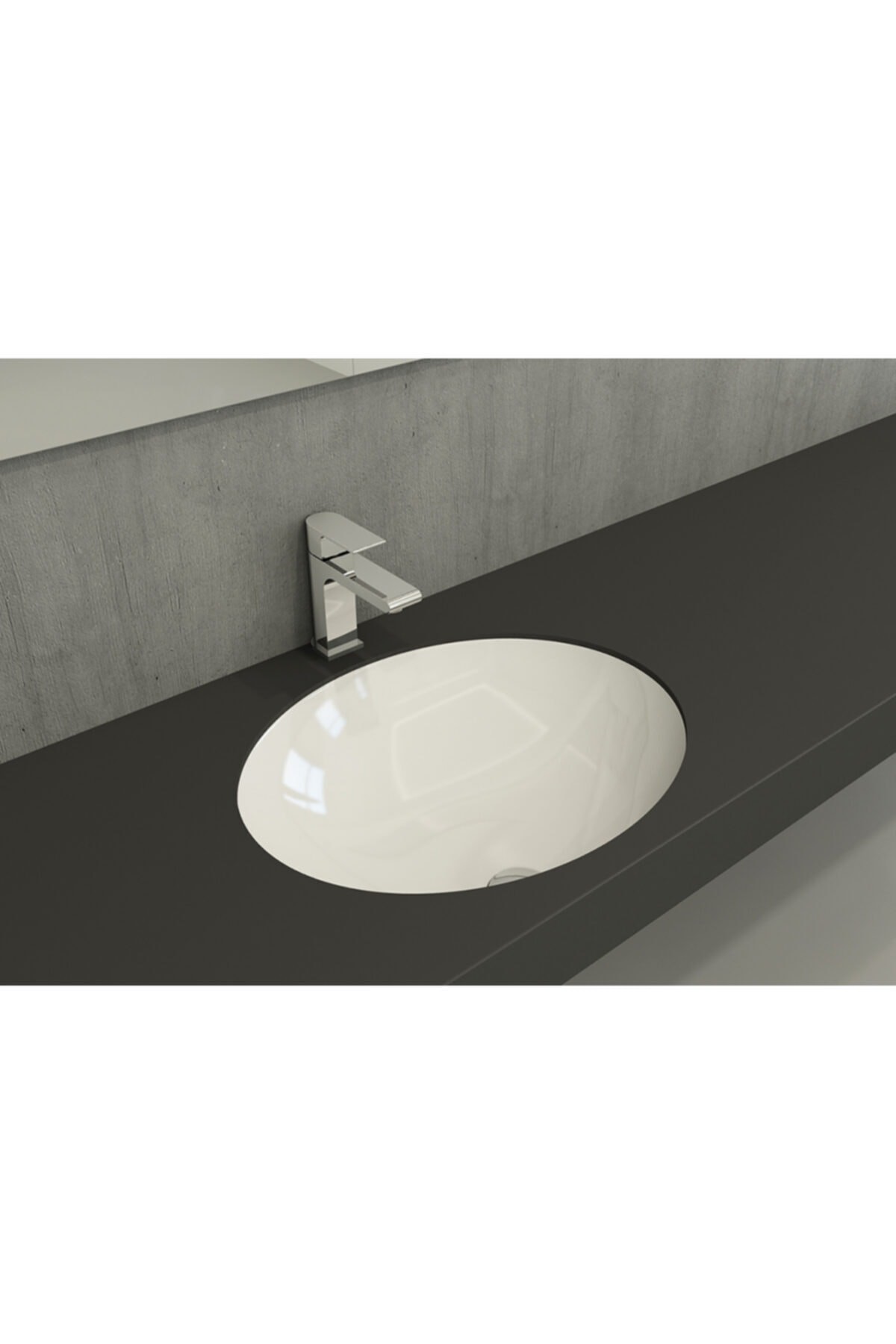 Parma Tezgah Altı Lavabo 56 Cm Parlak Beyaz 1384-001-0125 Sifon Kapak Hariç