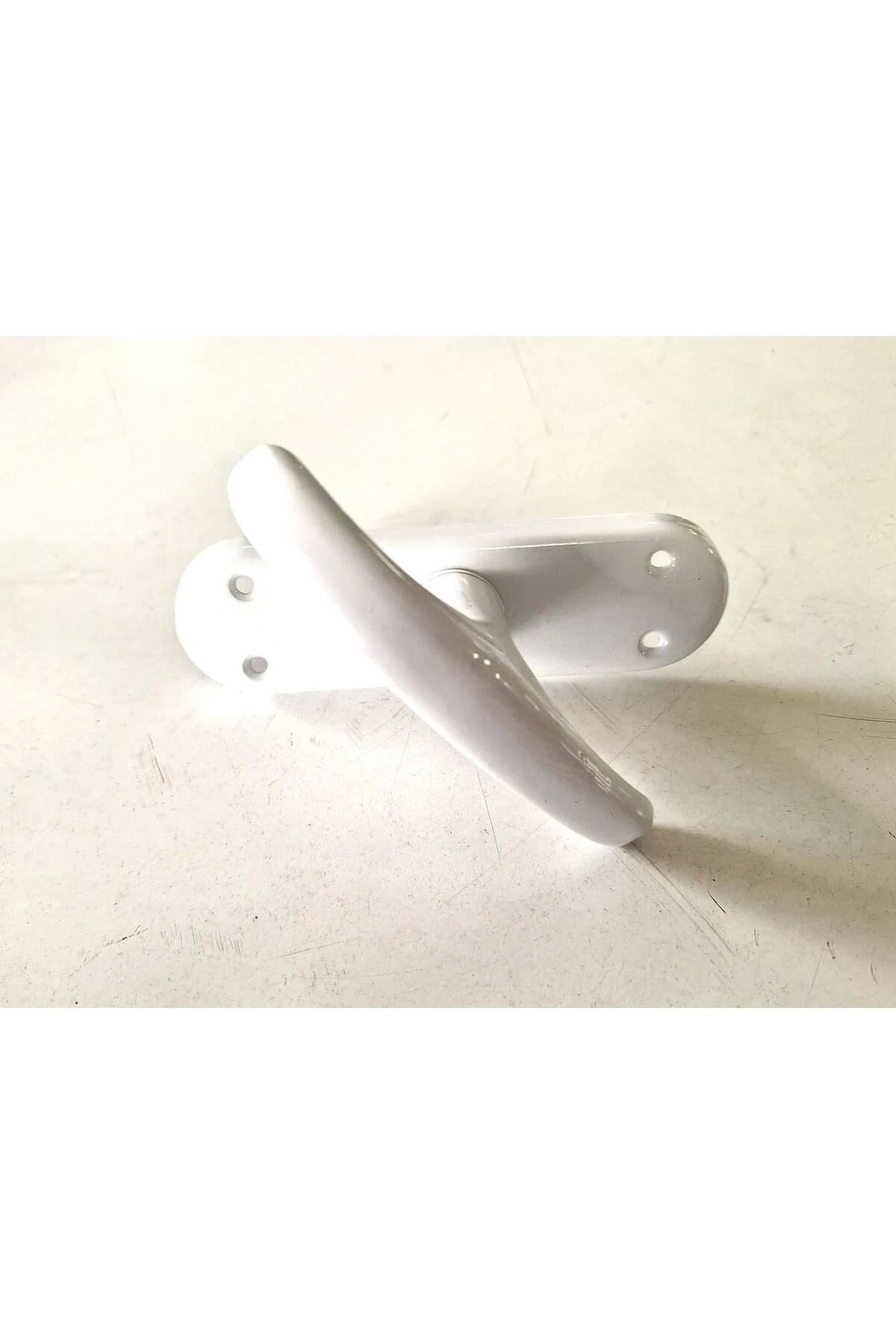 İtalyan Ahşap Pencere Kolu-Mandal Sapı-Metalik Beyaz (4Takım)+Vida Hediyeli