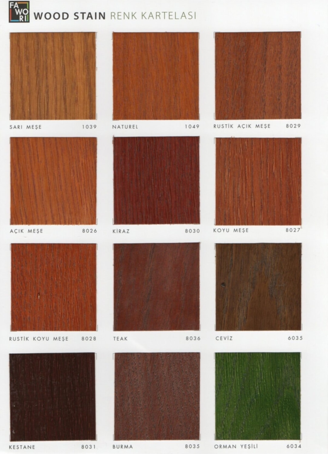 Wood Stain Dekoratif Ahşap Verniği 0,75LT
